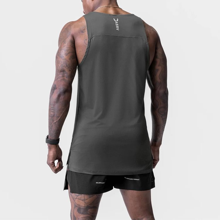 Double White - Tanktop met ronde hals en effen kleur