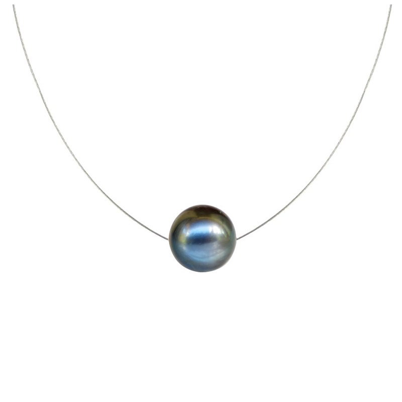Collier Argent Perle des Poulettes Solitaire 11 mm - Classics