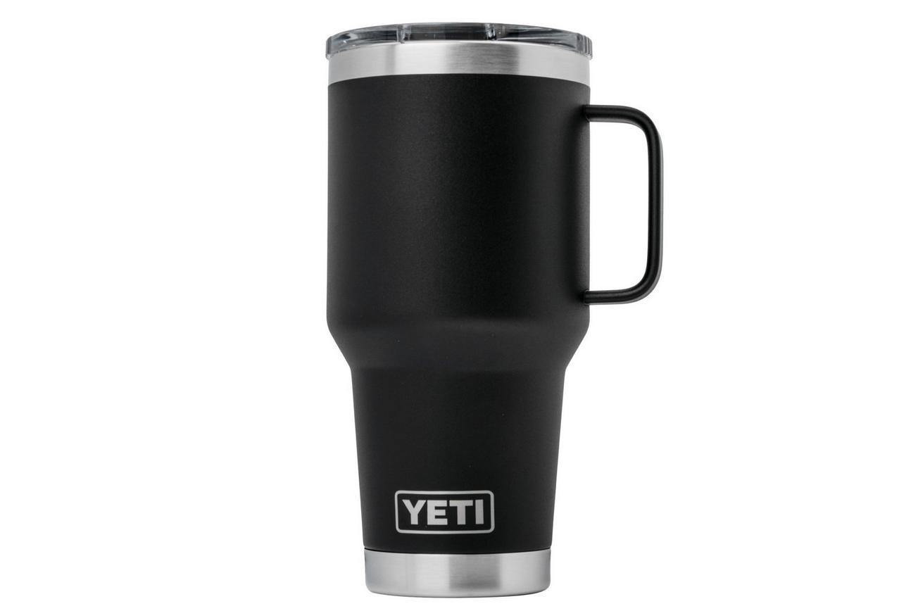 Yeti Rambler Travel Mug 30oz Stronghold Lid, Black, thermos reismok met deksel, 887 ml