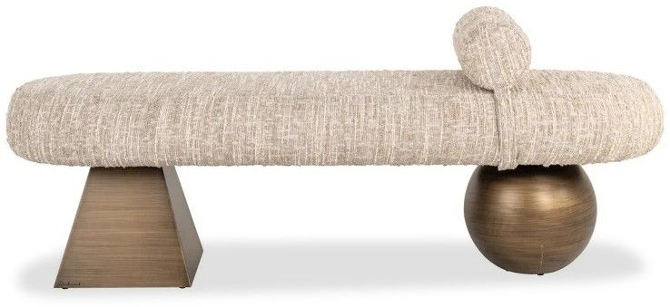 Bank 3522 Angora Geneva B148 x D44 x H43 cm