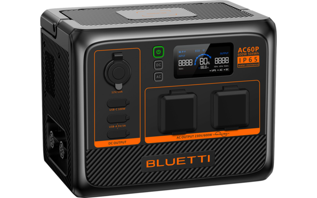 BLUETTI  AC60P-Black-EU tragbare Powerstation 600 W