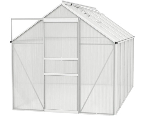 Vitavia Venus 6200 kas, dubbelwandige polycarbonaat panelen, 6 mm dik, 195 x 321 cm, aluminium