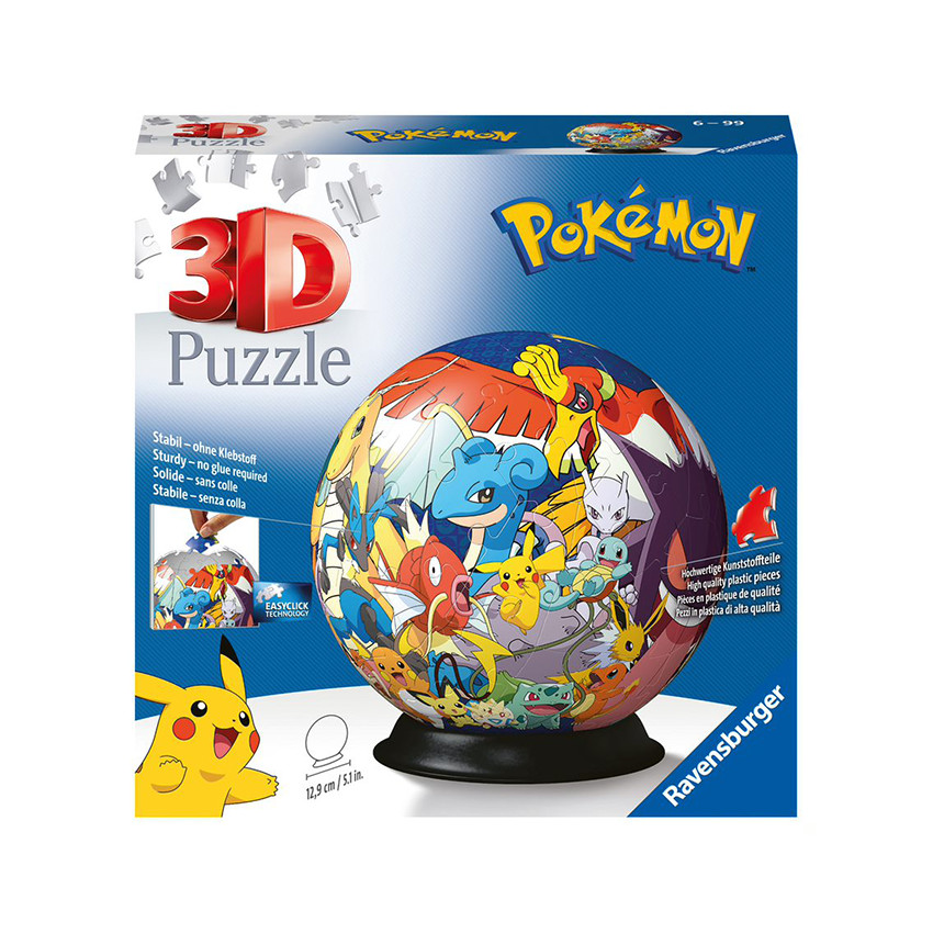 Puzzle 3D Ball 72 Pièces Pokémon