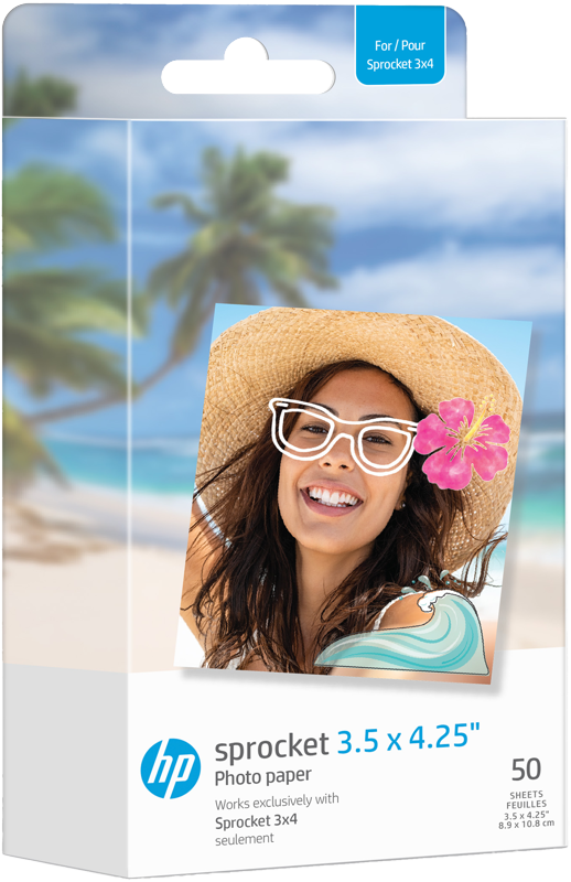 HP - Sprocket Zink paper 3,5x4,25 50-pack (HPIZ3X450)
