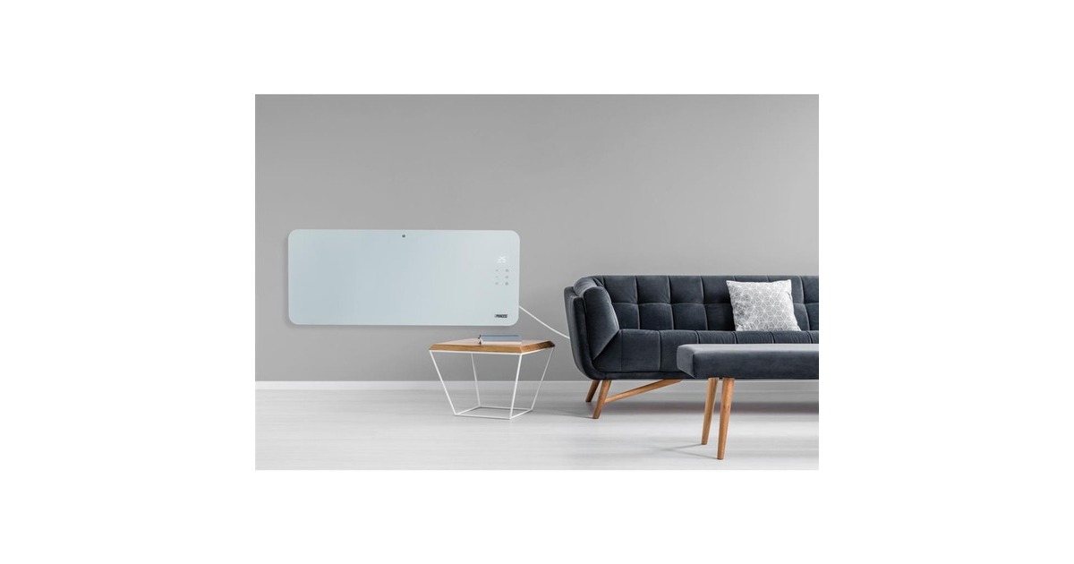PrincessSmart Glazen Paneelverwarmer 2000W convector  (Wit, Wi-Fi)