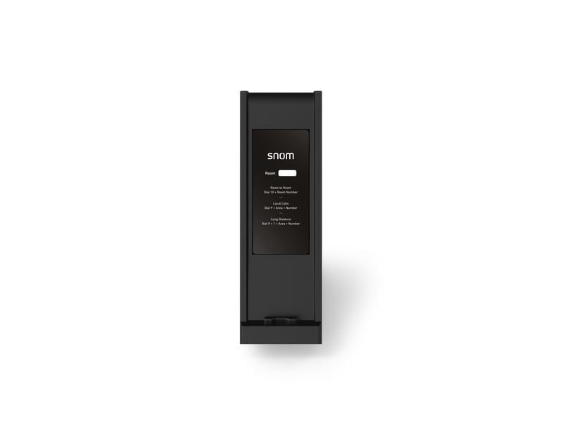 snom Tischtelefon HD300A, Analoges Hoteltelefon Schwarz Das HD300A verfügt über ein modernes, schlankes Design, dass sich in Umgebung einfügt