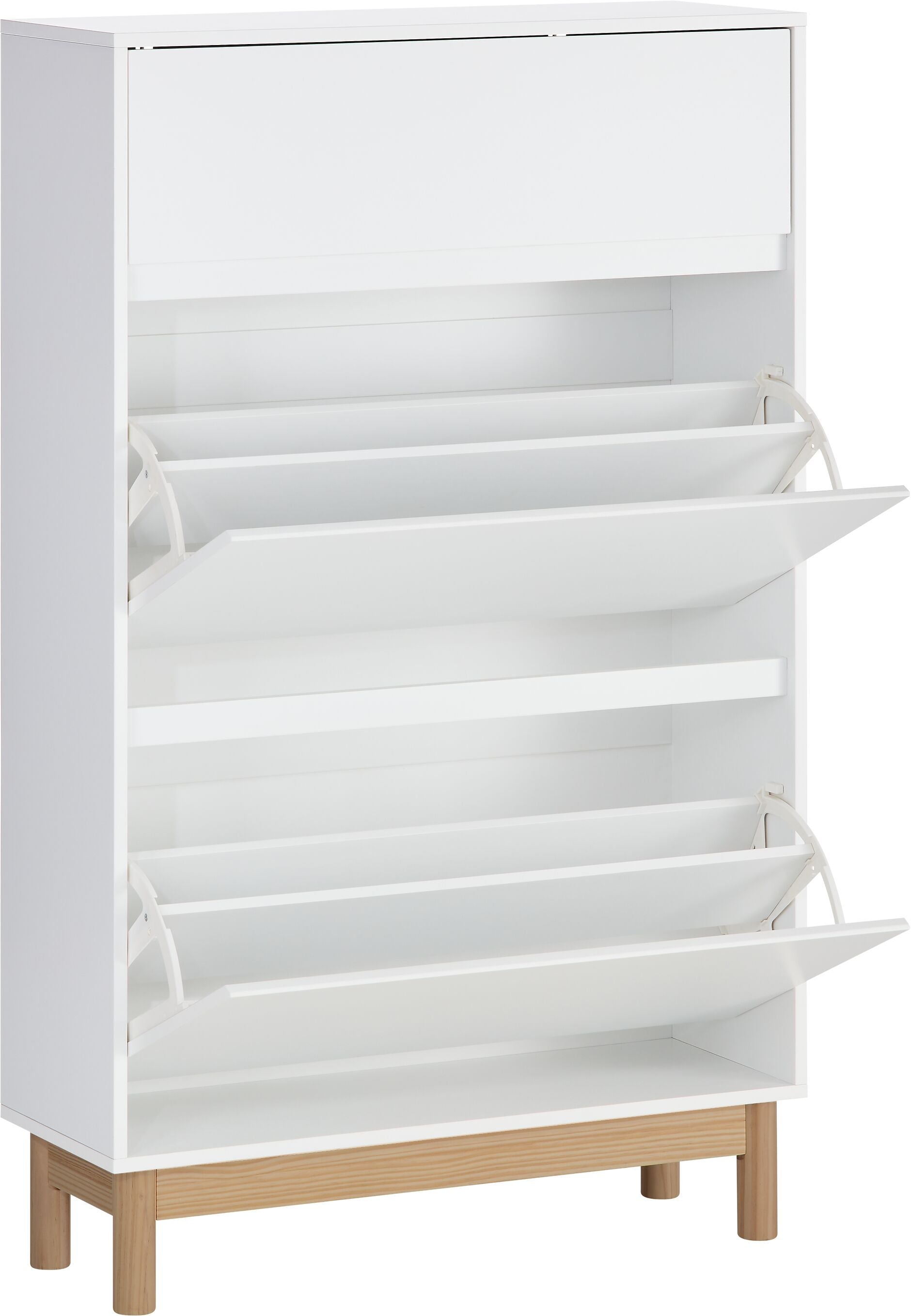 MARLIN Schuhkippe - Weiss / B: 80.0 cm x T: 30.0 cm x H: 130.0 cm