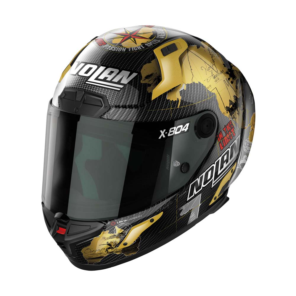 Nolan - Casque X-804 RS Ultra Carbon Replica C. Checa Carbone / Or