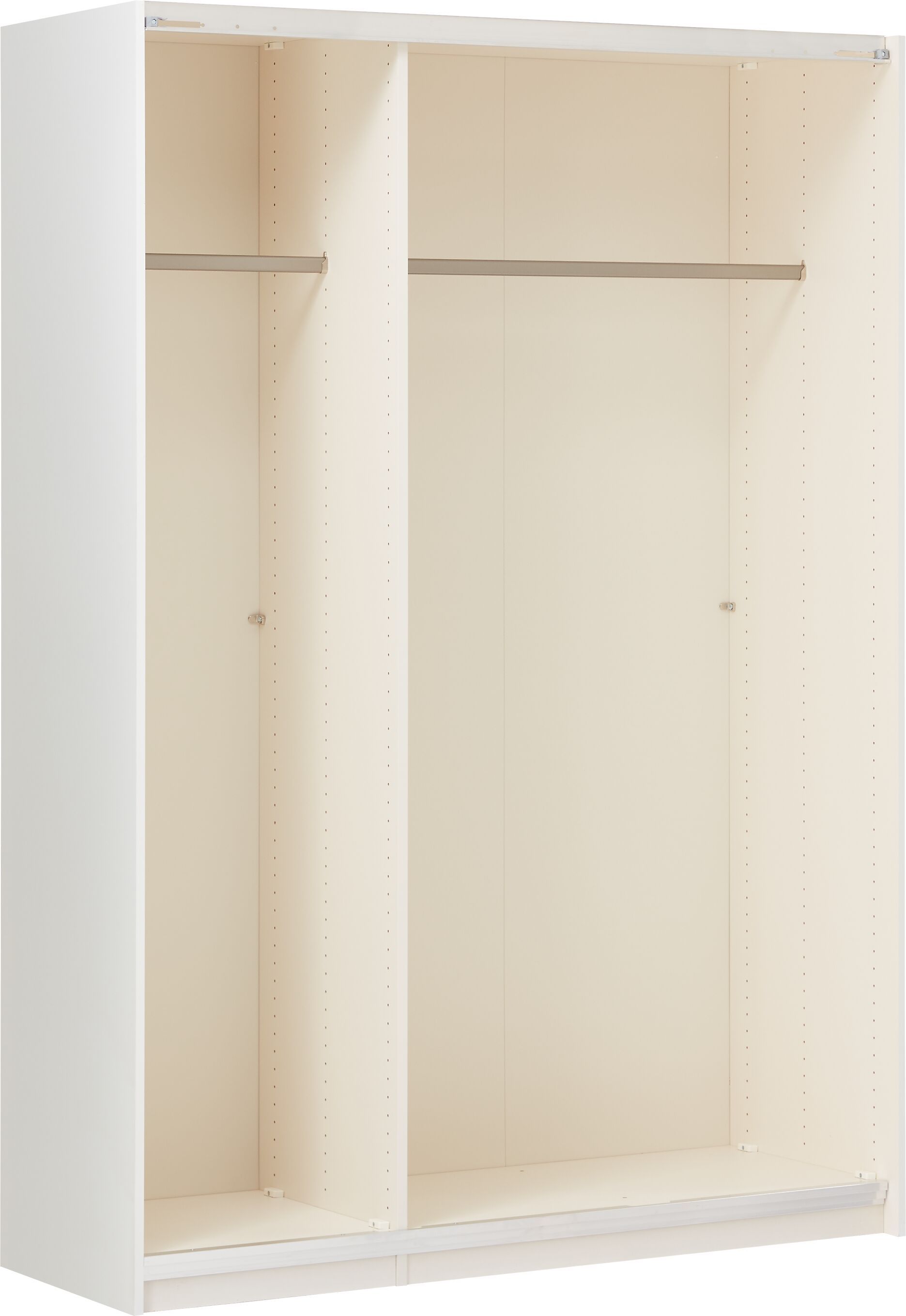 MODUL Schwebetürenschrank - Weiss / B: 152.0 cm x T: 65.0 cm x H: 220.0 cm