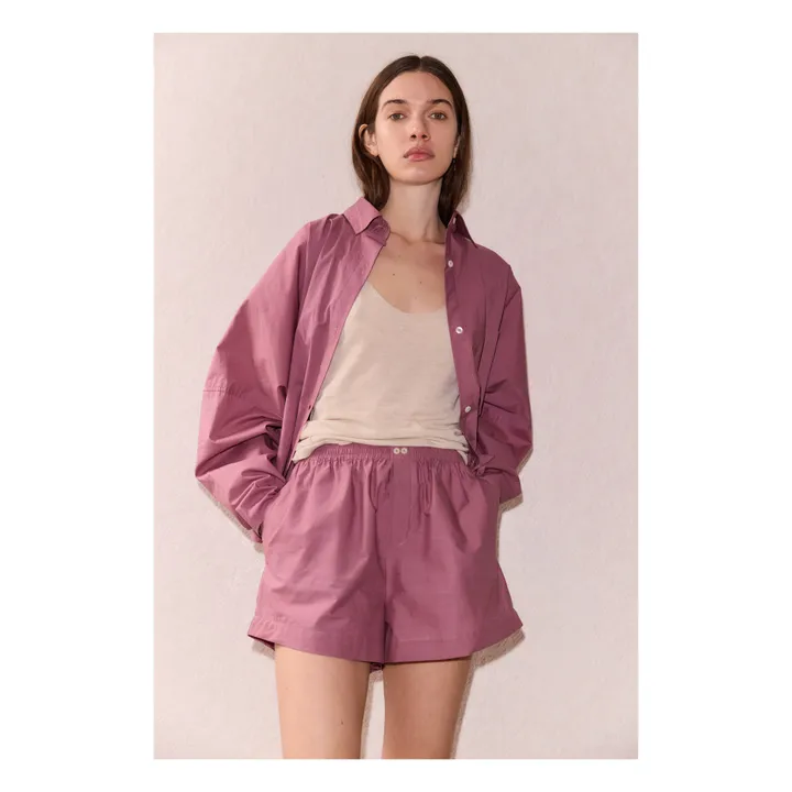 Deiji Studios Short Boxer Popeline de Coton Bio | Bois de rose