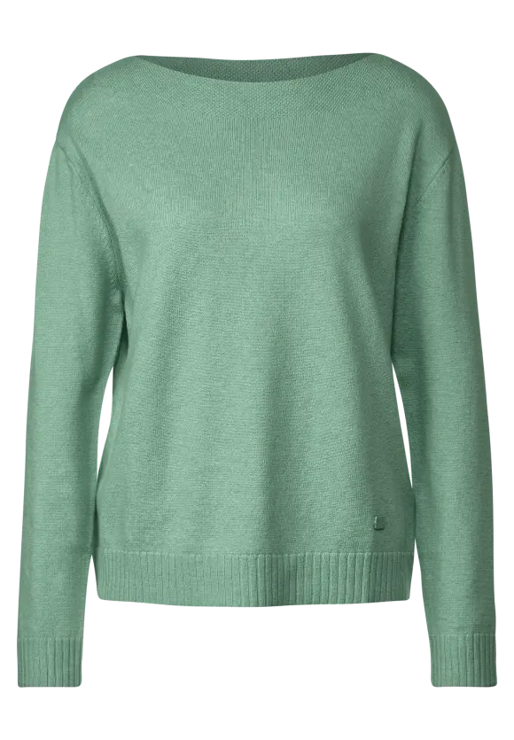 Softer Strickpullover - gentle green melange