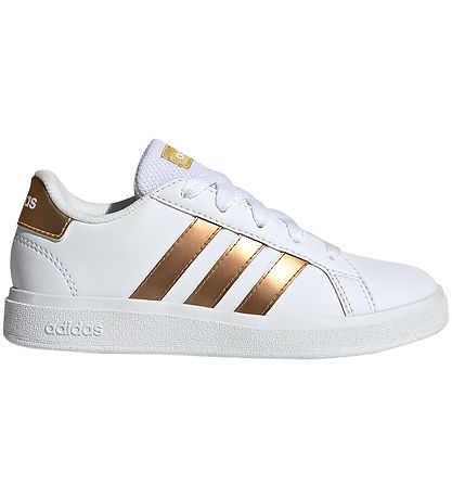 adidas Performance Sko -  Grønd Court 2.0 K - Hvid/Guld