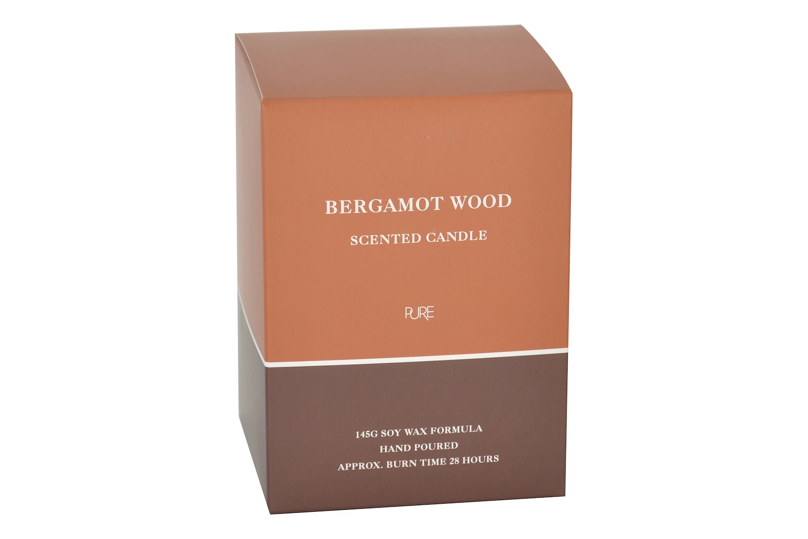 Bergamot Wood duftlys Brun Ø:7,2 H:7,7 cm. Med bomullsveke.