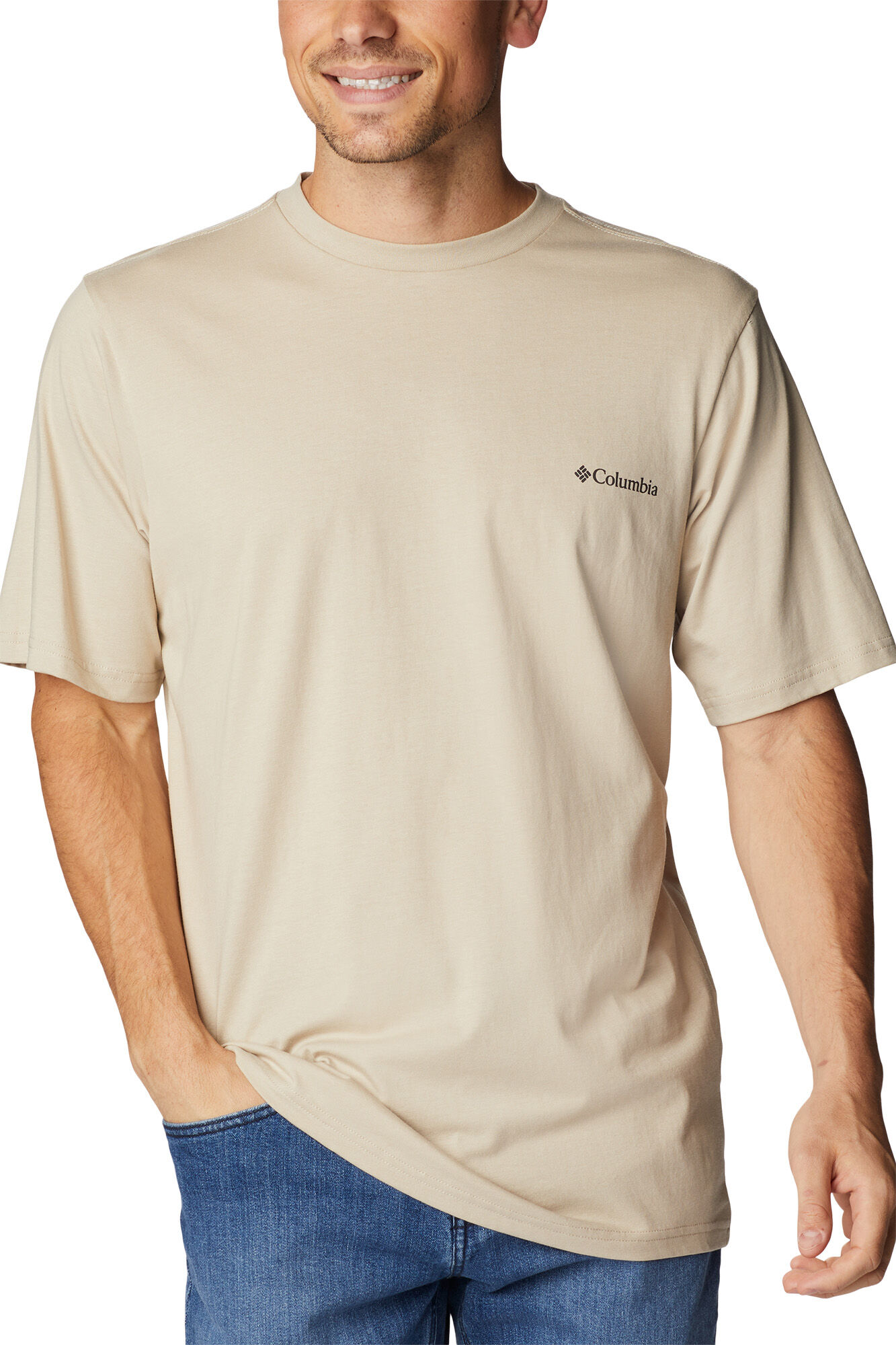 Camiseta de manga curta Columbia CSC Basic Logo™ - Bege