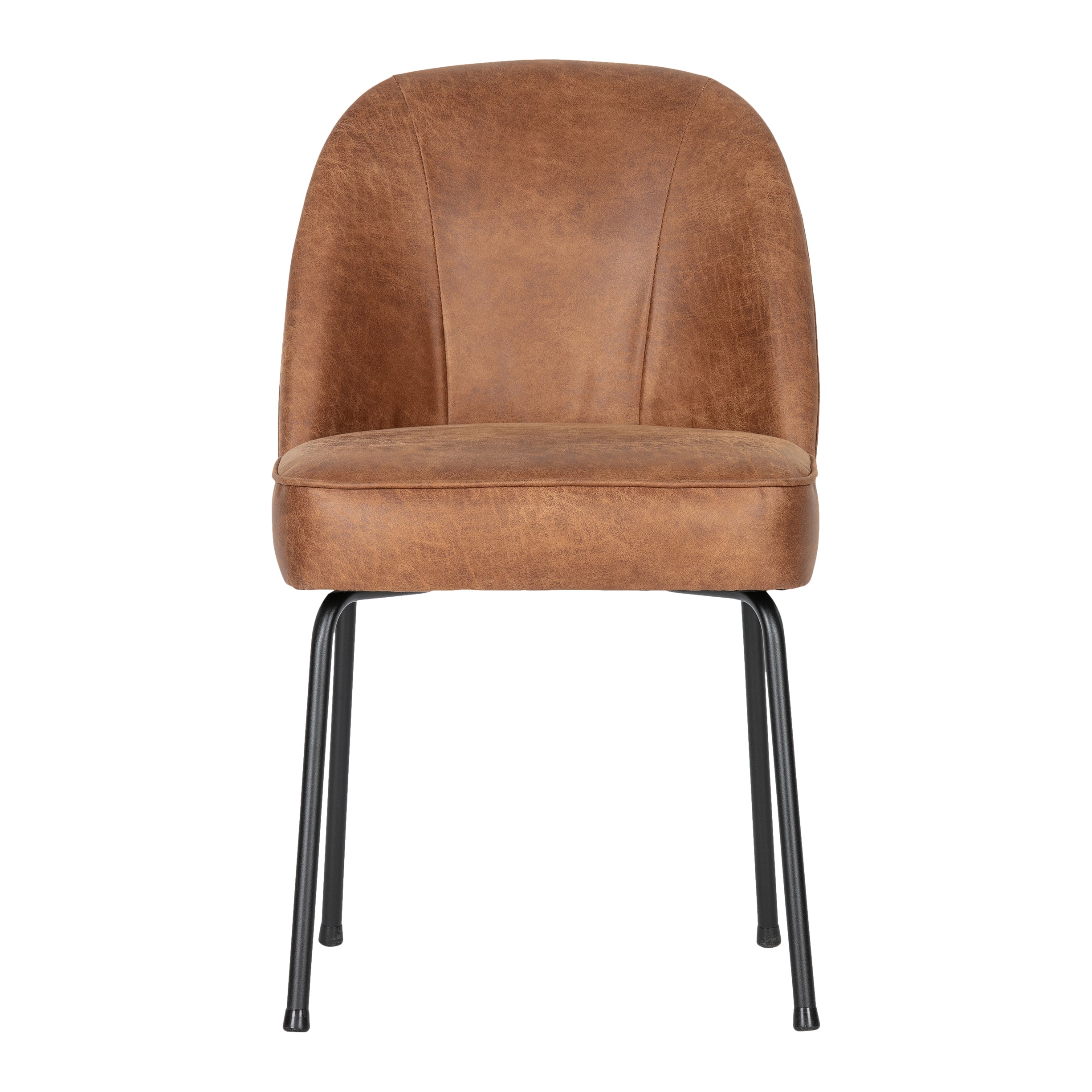 WOOOD Vogue Eetkamerstoel - Leder - Cognac