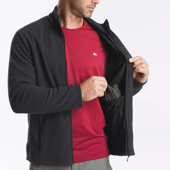 Decathlon Quechua - Casaco de lã polar para caminhadas Quechua MH120 para homem
