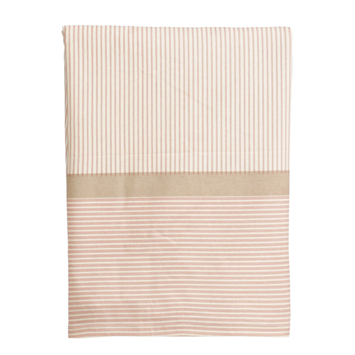 Tafelkleed streep roze 250 x 140 cm