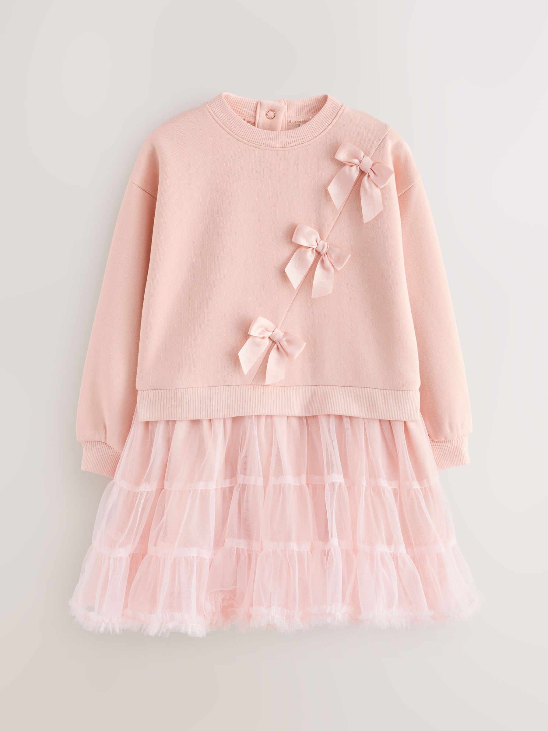 Roze - Baker by Ted Baker Mesh Skirted Sweat Mockable Dress