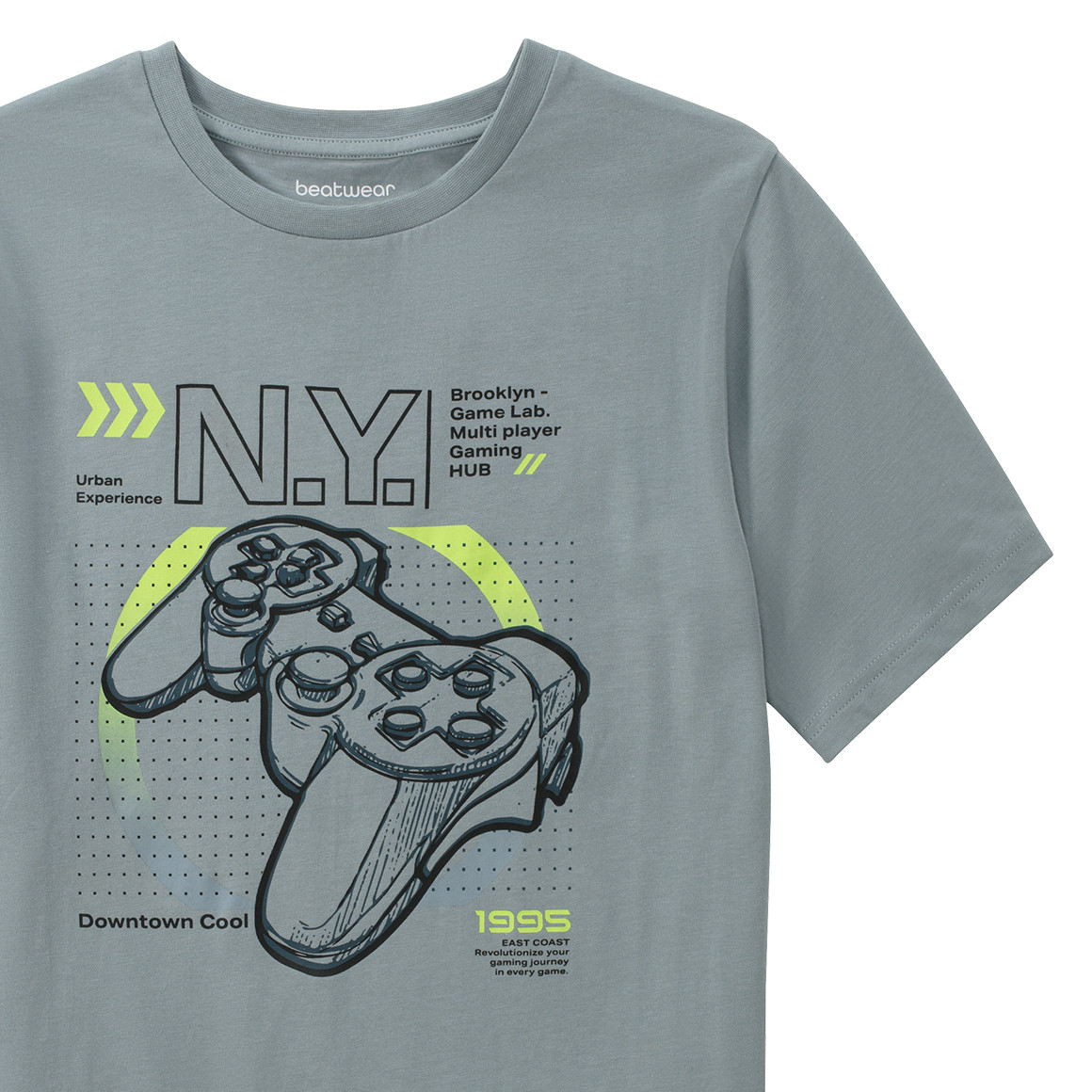 Beatwear Jungen T-Shirt mit Prints blaugrau