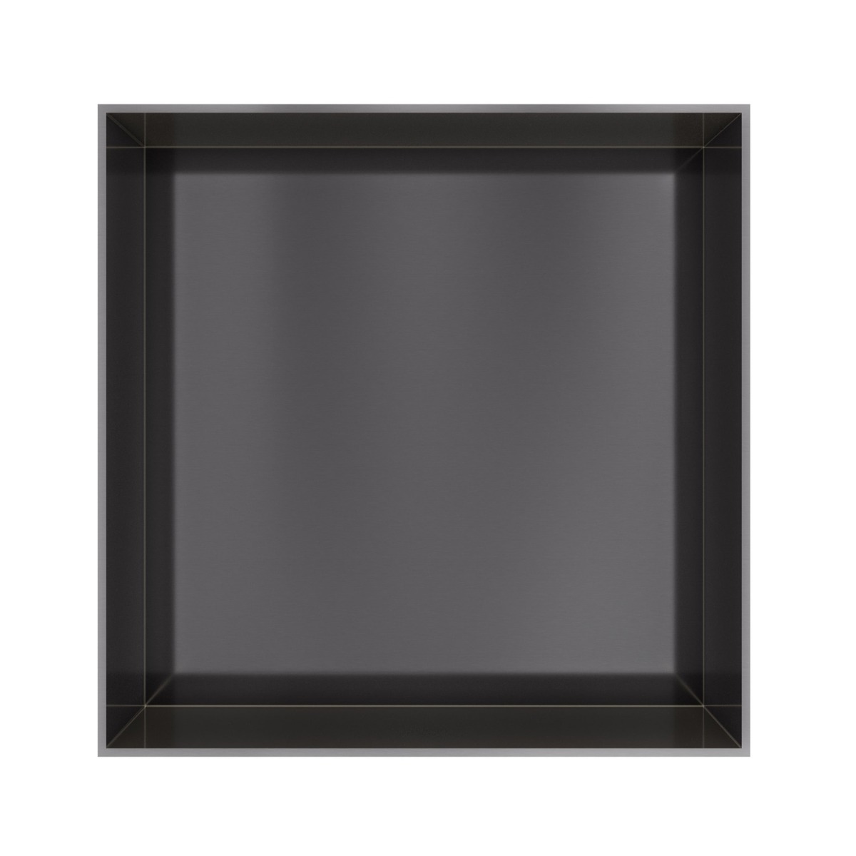 Hotbath &More frameless inbouwnis 30x30x10cm geborsteld zwart PVD