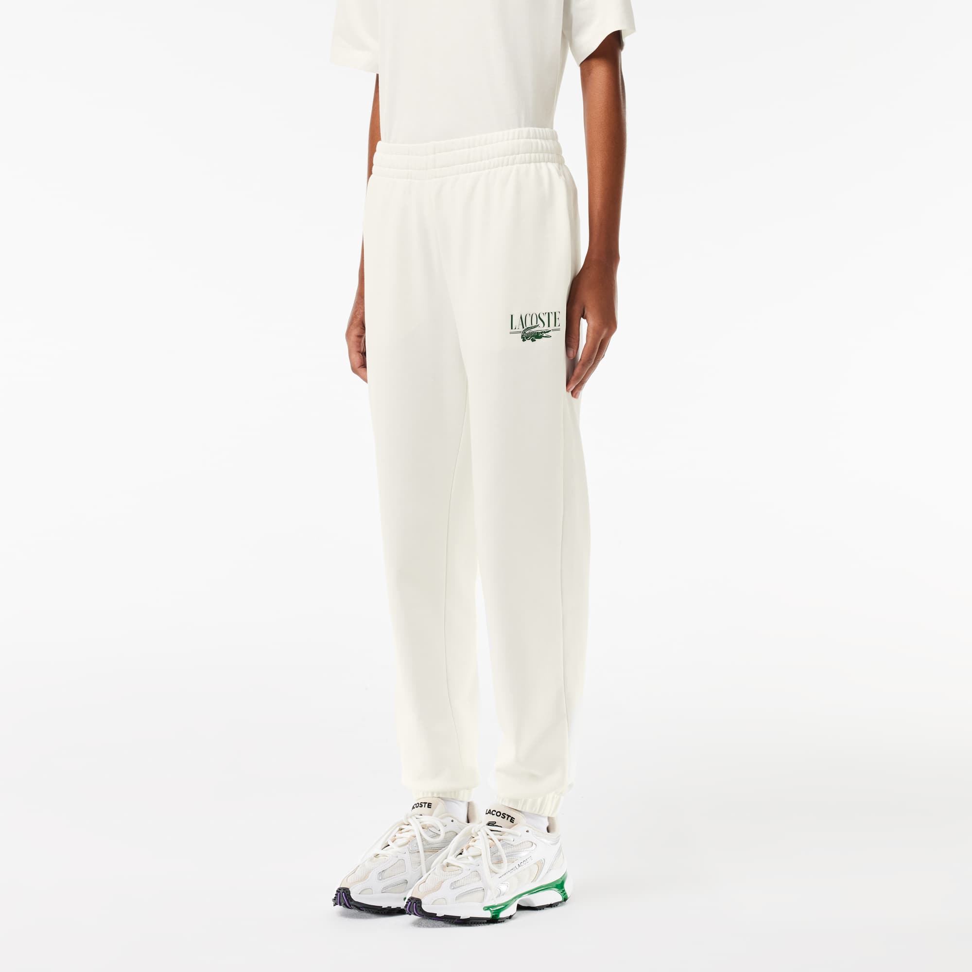 Pantalon de survêtement Jogger imprimé Lacoste Pantalons de survêtement - Blanc - Lacoste - Femme