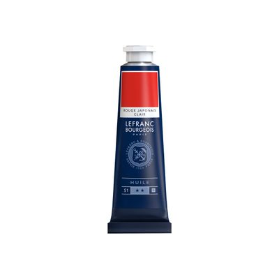 Lefranc Bourgeois - Peinture à l'huile - rouge japonais clair - 40 ml