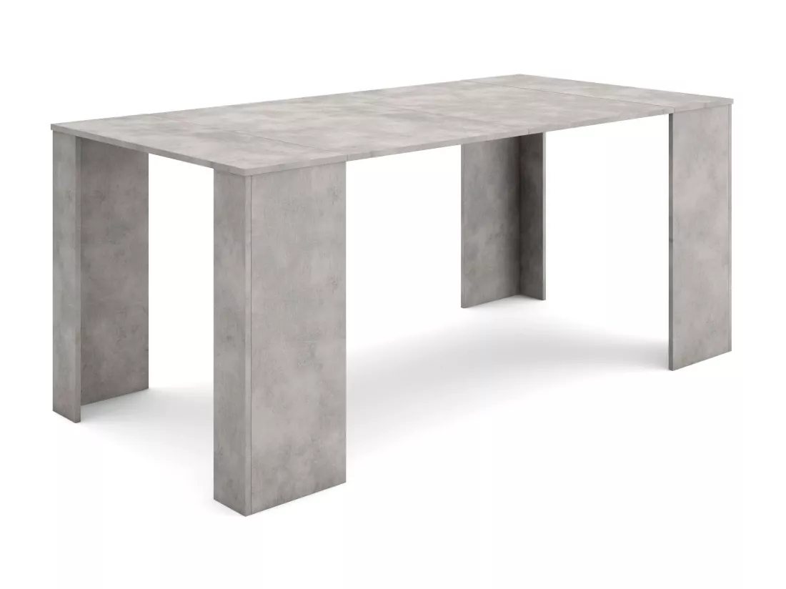 Table console extensible, 180, Pour 8 personnes, Table à Manger, Ciment