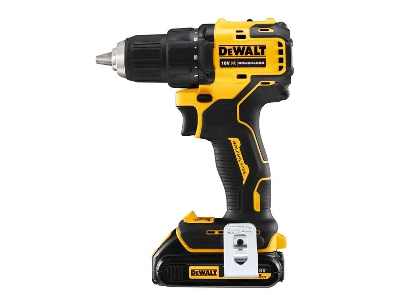 DeWALT DCD708S2T-QW, Pistolgreb boremaskine, Nøglefri, 1650 rpm, 3 cm, 450 rpm, 65 Nm