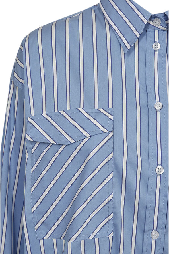 Tomorrow TRW-Gerber Oversize Shirt Malibu Stripe Clear sky blue