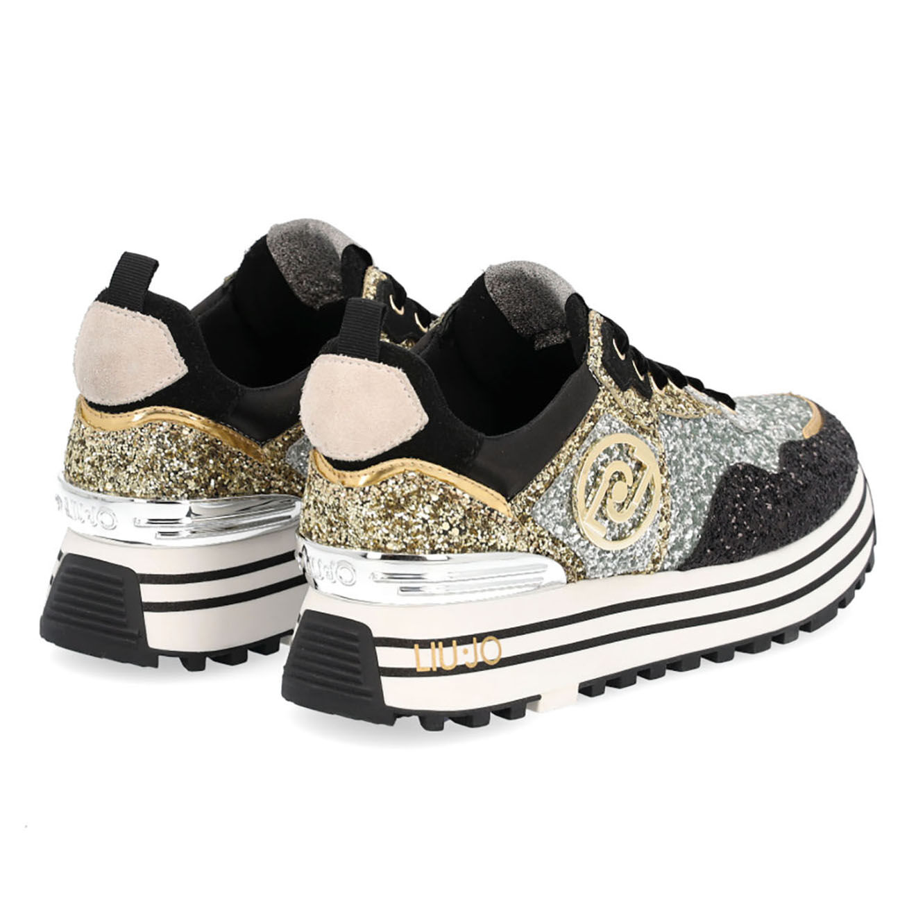 Liu-Jo Sneakers en Cuir Maxi noires