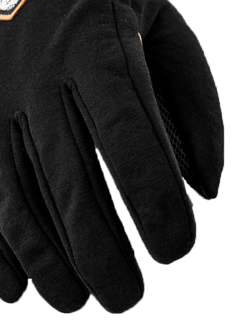Merino Windwool Liner - 5 finger Black