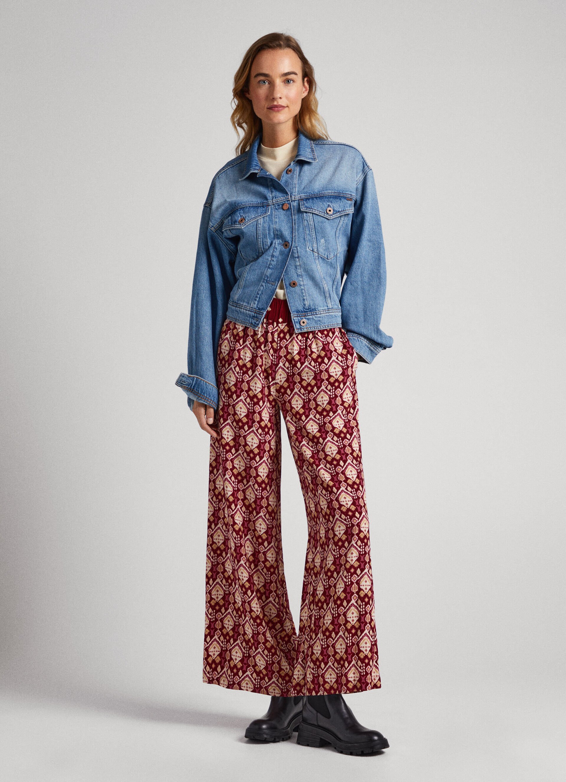 Calça de pijama ornamental - multicolorida