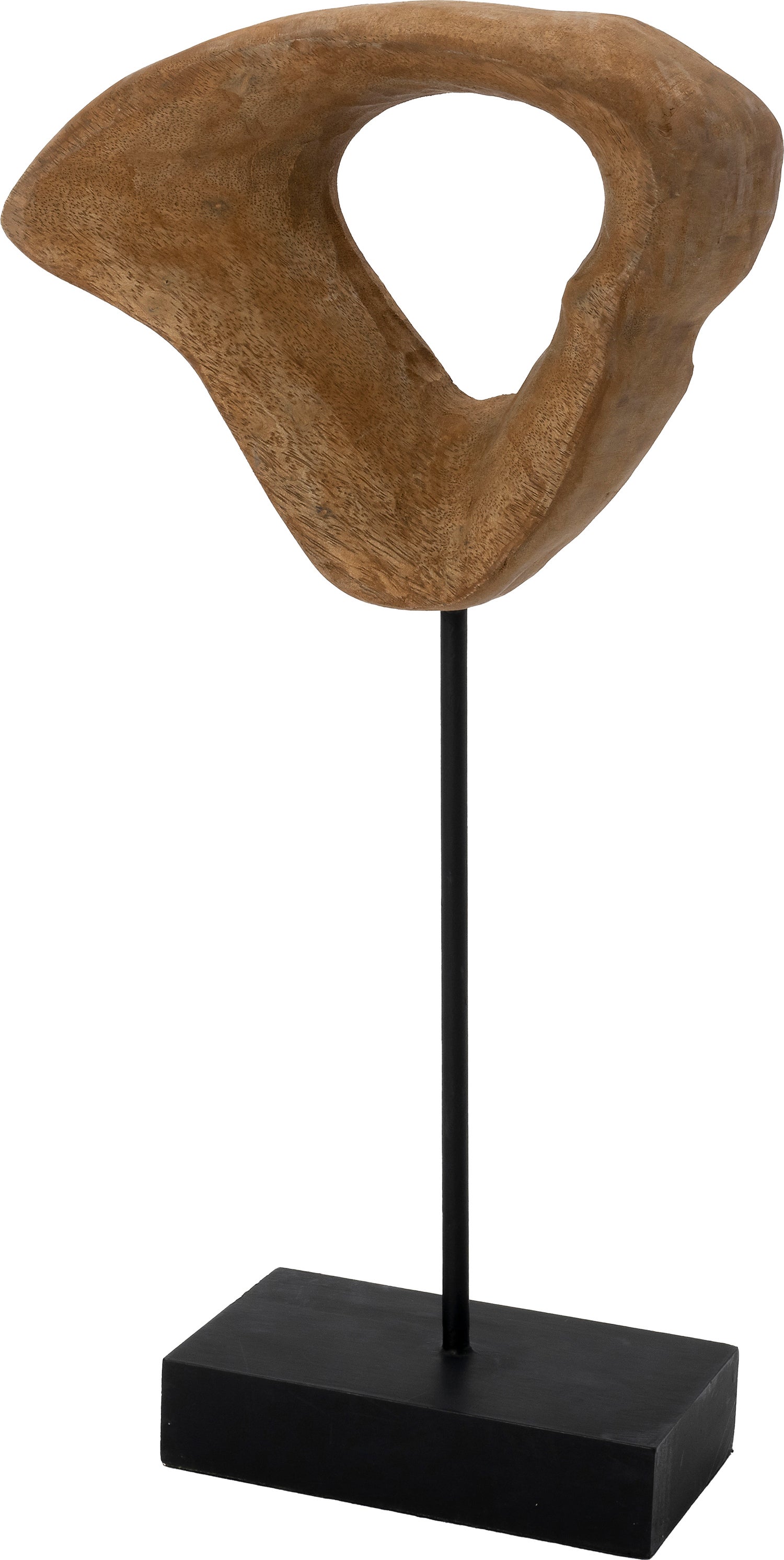 Intratuin beeld op voet Jynx naturel / zwart 22,5 x 9 x 44 cm