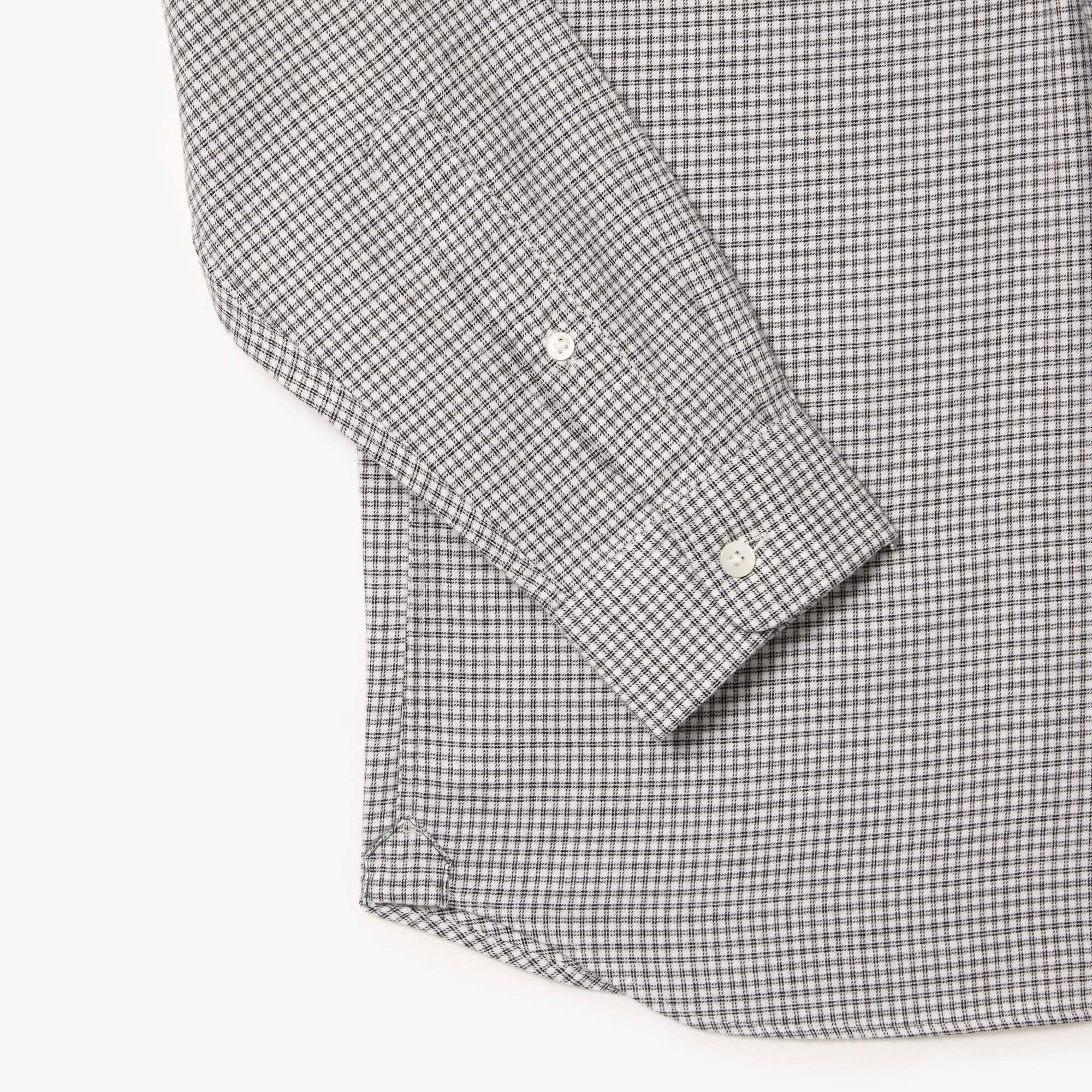 Chemise à carreaux en flanelle de coton Manches Longues - Noir - Lacoste - Homme