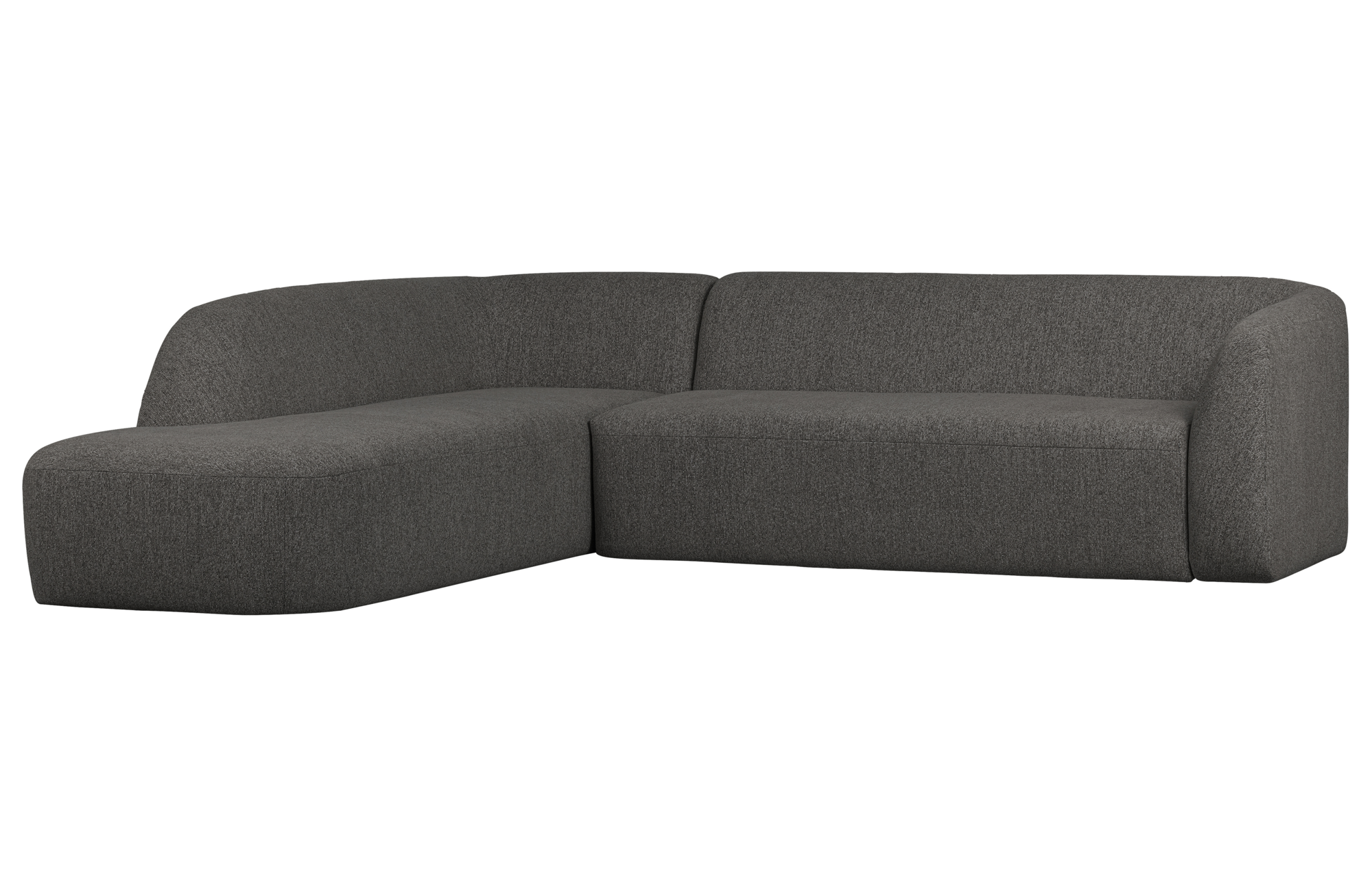 BePureHome hoekbank Sloping Links Grijs/Zwart Melange