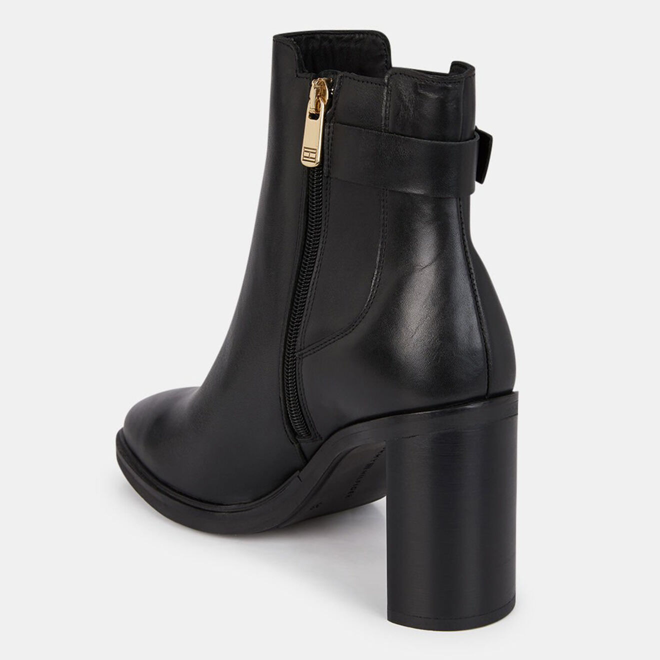 Tommy Hilfiger Bottines en Cuir Monogram Tl noires - Talon 9,5 cm