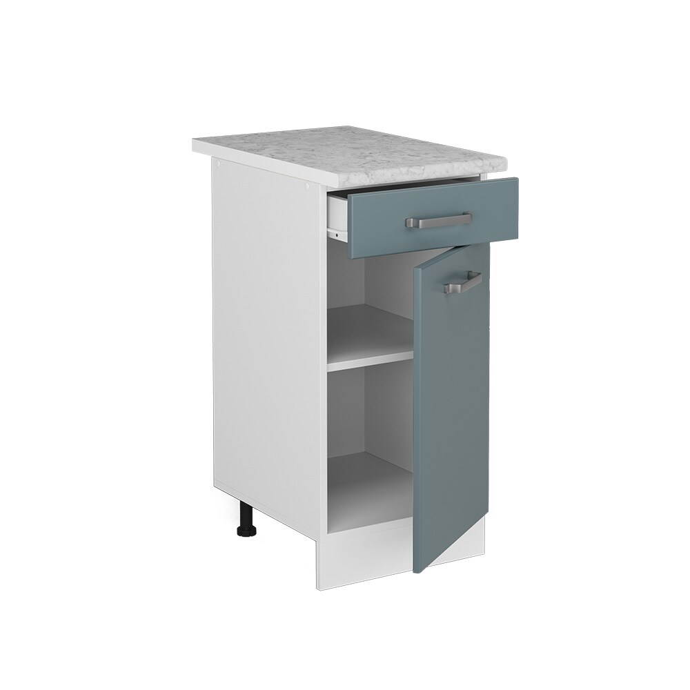 Vicco Schubunterschrank Küchenschrank R-Line Solid Weiß Blau Grau 40 cm modern Arbeitsplatte