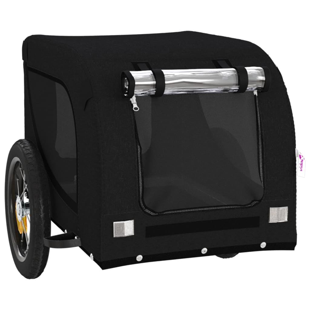 Remorque de vélo pour animaux de compagnie noir