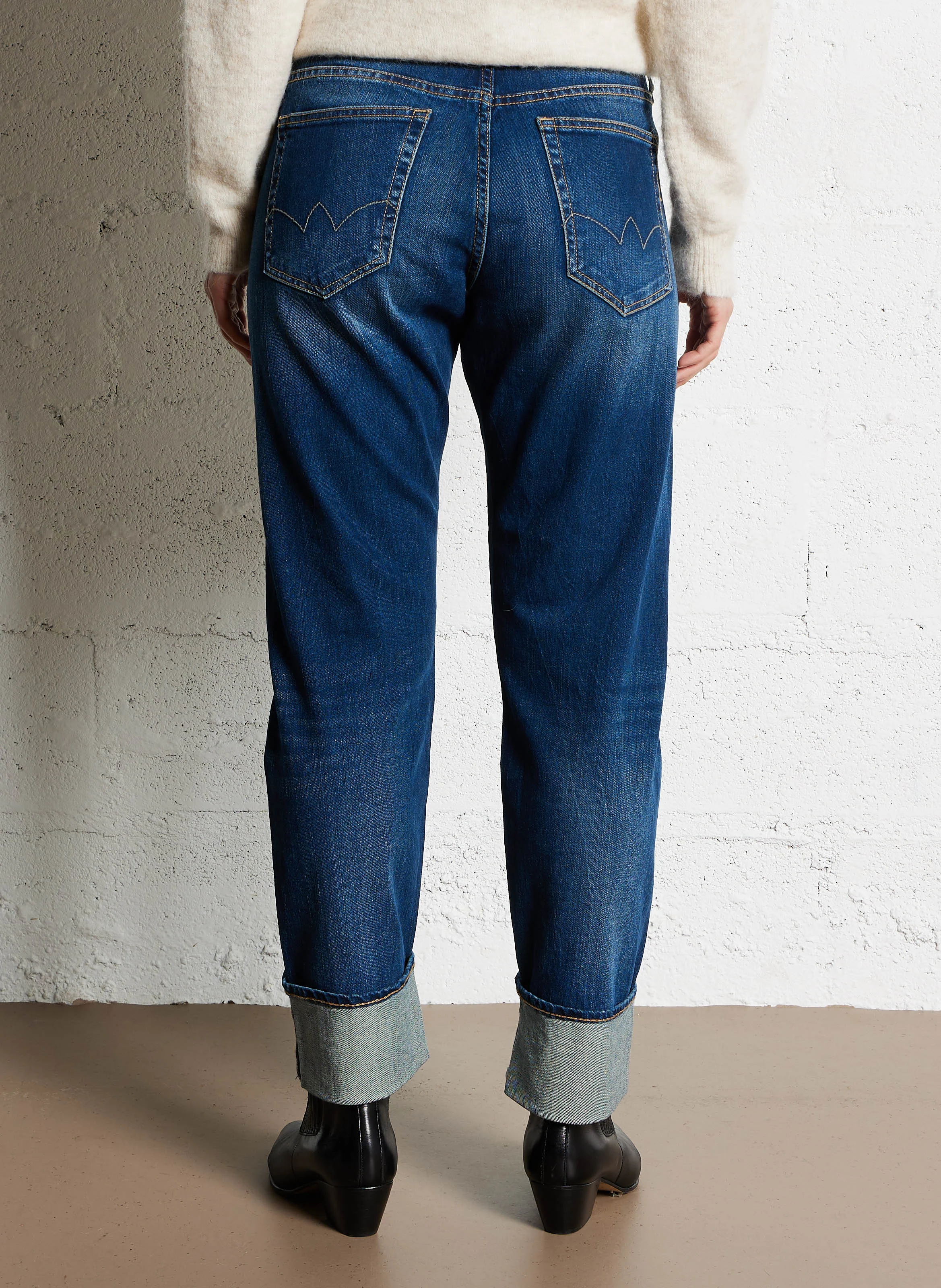 200/50 - Jean droit en coton mélangé | Bleu