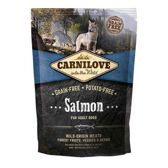 Croquettes chien adulte sans céréales au saumon - 1,5 kg