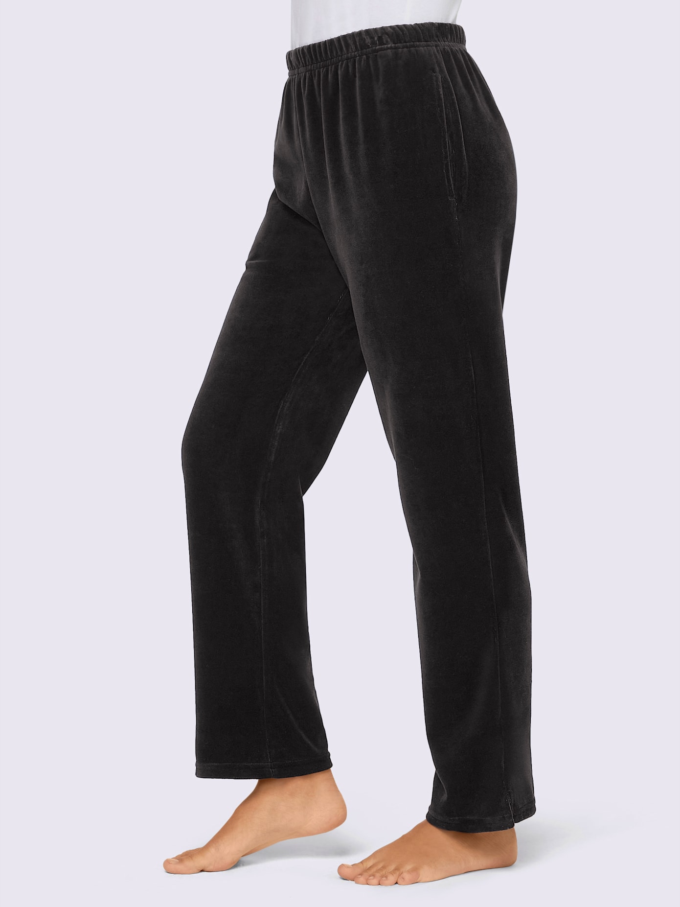 Pantalon décontracté effet velours