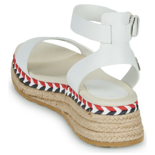 Tommy Hilfiger - LOW WEDGE SANDAL - Blanc