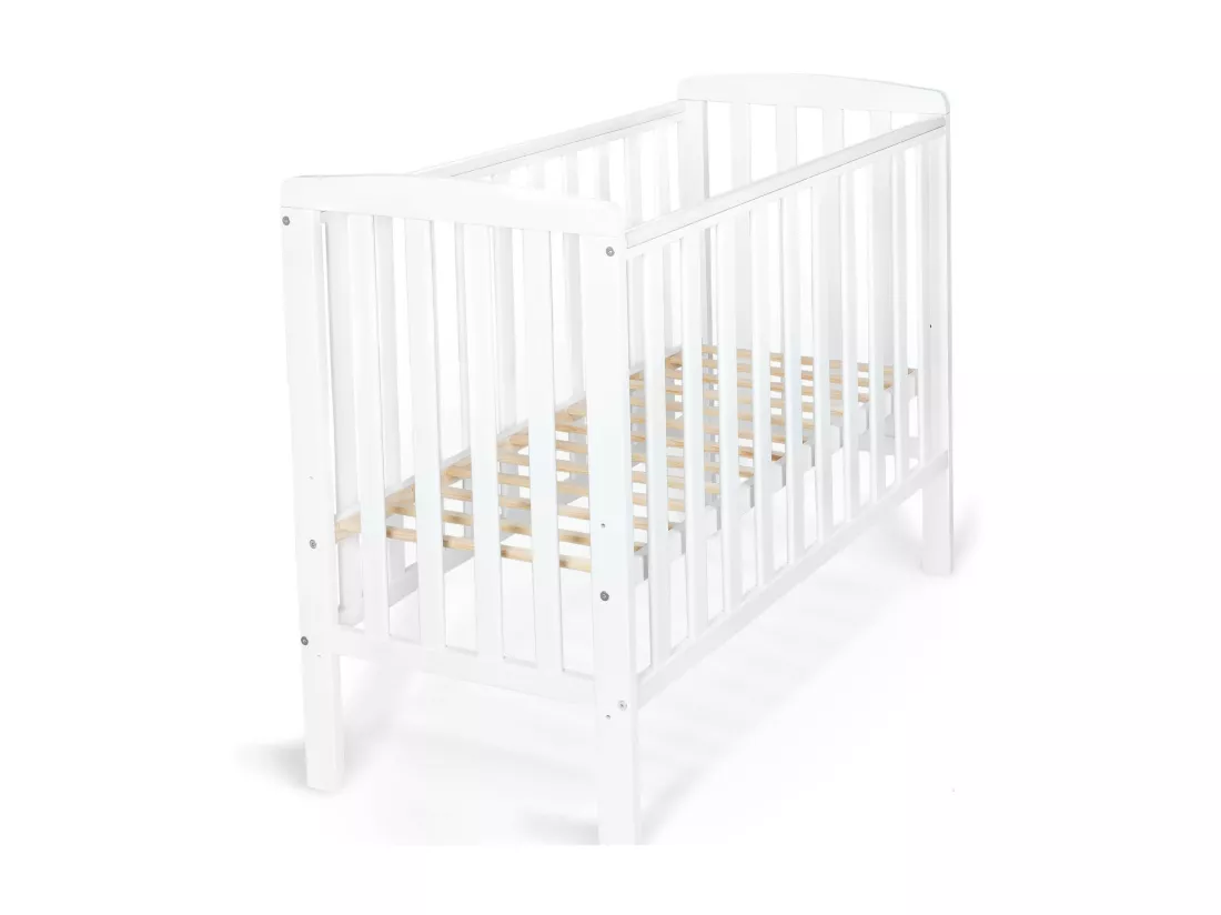 Lit Bébé Éléphant Style Scandinave Moderne en Bois natruel (100x50cm) : Douceur et Confort pour les Tout-Petits - Blanc