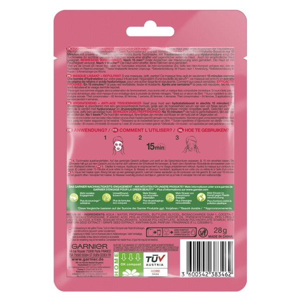 GARNIER Tuchmaske Hydra Bomb<br>28 g