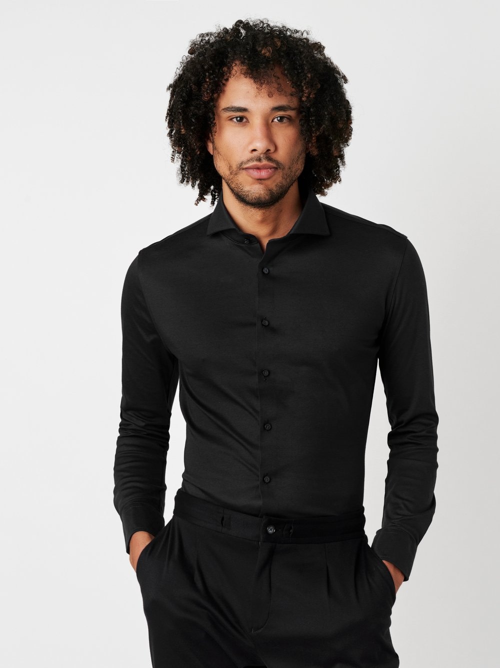 DESOTO Langarmhemd »Jerseyhemd Essential Hai langarm« Flexibler Stretch