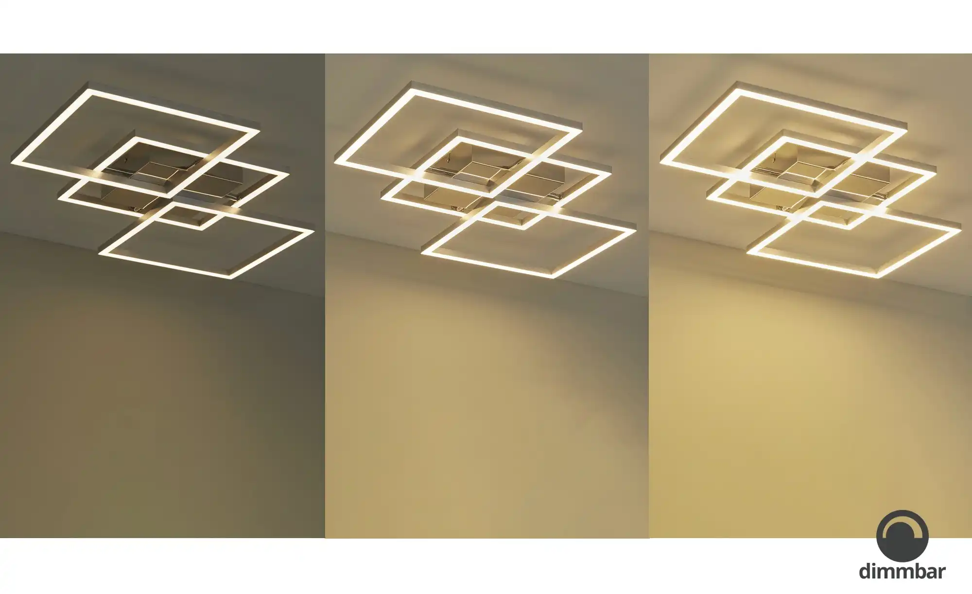 KHG LED-Deckenleuchte, Alu/chrom