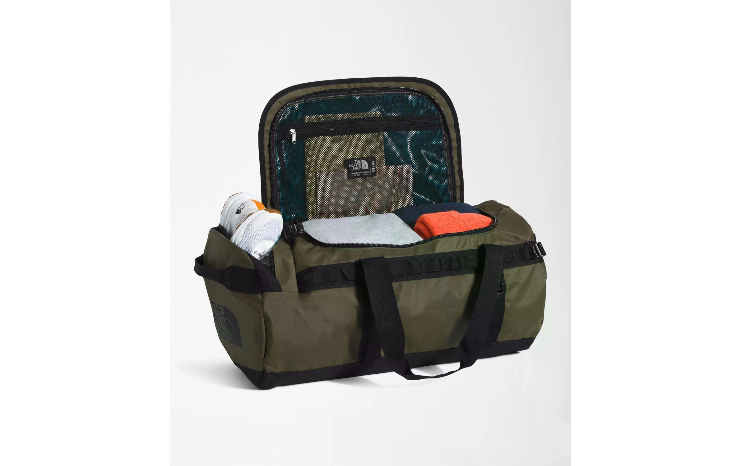 Duffle Bag Base Camp M 71 l, Taupe Grün/Schwarz<br>Duffel-Tasche