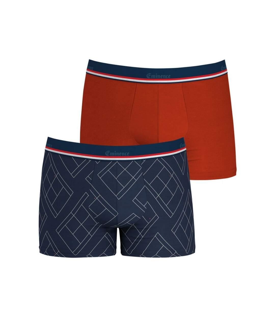 EMINENCE Lot de 2 Boxers Homme Coton FAIT EN FRANCE Tennis Terre Ba