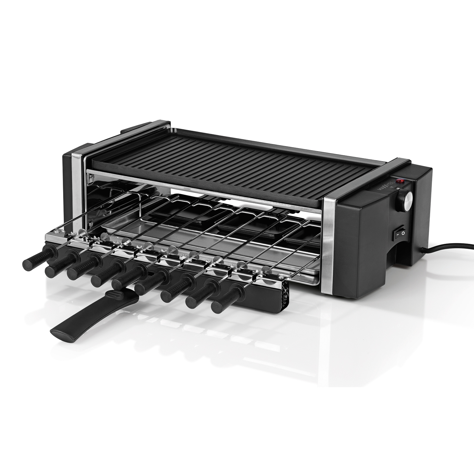 MAXXMEE Multi-Raclette-Grill - schwarz - Edelstahl