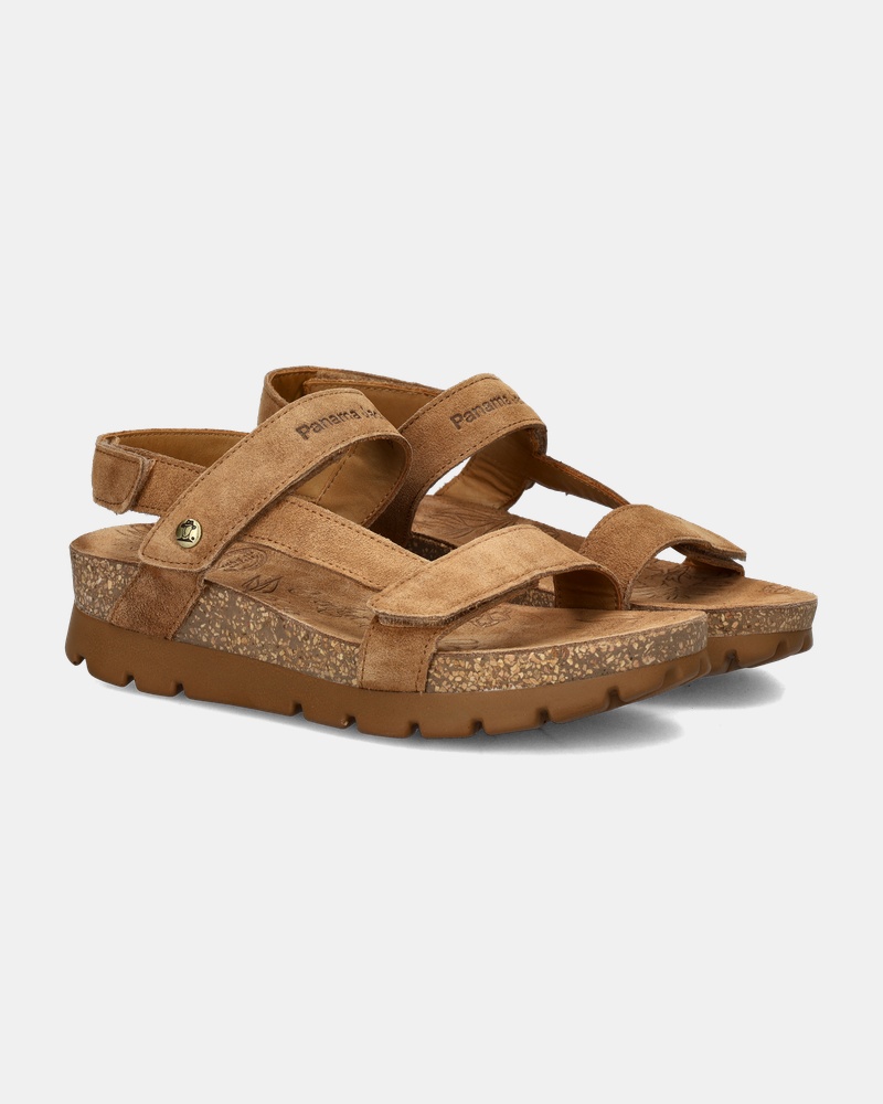 Panama Jack Selma Suede Sandalen  - cognac